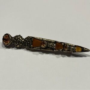 Vintage Miracle Scottish Dirk Dagger Kilt Pin Brooch